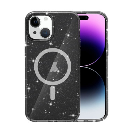 Протиударний чохол Terminator Style Glitter для iPhone 15 - чорний