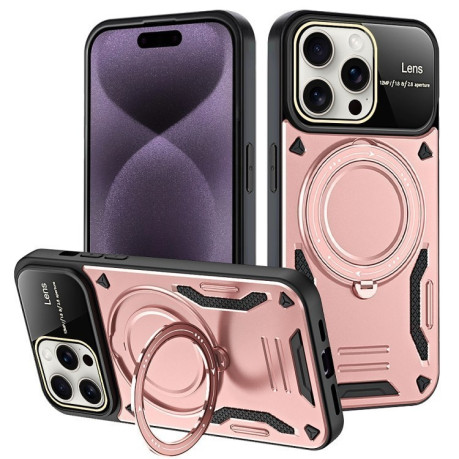 Протиударний чохол Large Window MagSafe Holder для iPhone 16 Pro Max - рожеве золото