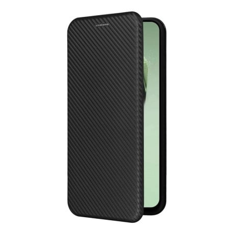 Чохол-книжка Carbon Fiber Texture для Samsung Galaxy S24 FE 5G - чорний