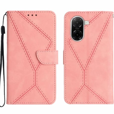 Чехол-книжка Stitching Embossed с магнитным хлястиком на Xiaomi Redmi A5 4G 173.3mm - розовый