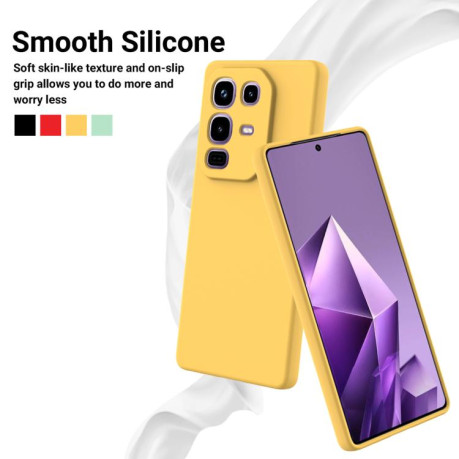 Силиконовый чехол Solid Color Liquid Silicone на Infinix Note 50 4G / 50 Pro 4G - желтый