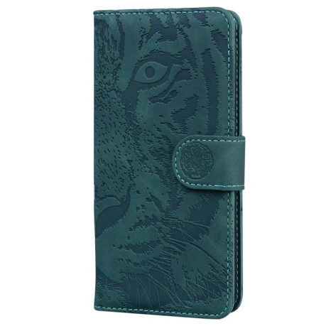 Чехол-книжка Tiger Embossing для Motorola Edge 50 Ultra - зеленый