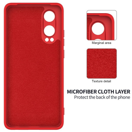 Силіконовий чохол Solid Color Liquid Silicone на OnePlus Nord CE4 Lite Pro XL - червоний