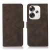 Чехол-книжка KHAZNEH Matte Texture для Xiaomi Poco F6 / Redmi Turbo 3 - коричневый
