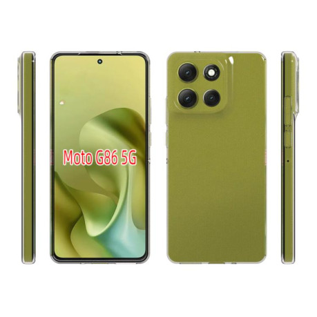 Противоударный чехол Waterproof Texture для Motorola Moto G86 5G - прозрачный