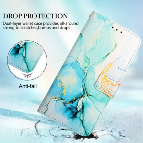 Чохол-книжка Painted Marble Pattern для OPPO Reno7 5G Global/ Find X5 Lite/OnePlus Nord CE2 5G - зелений