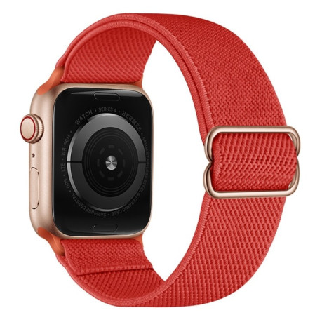 Ремінець Polyester Nylon для Apple Watch 10 46mm/Ultra 49mm / Series 8/7 45mm / 44mm / 42mm/45mm/44mm/42mm - світло-червоний