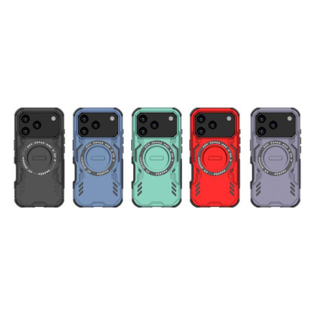 Противоударный чехол Butterfly Armor MagSafe Magnetic Ring Shockproo для iPhone 17 Pro - фиолетовый