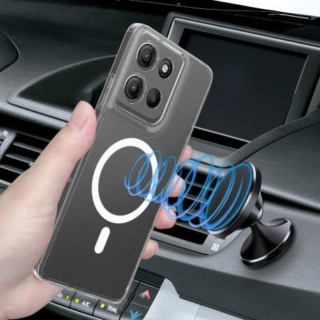 Прозорий чохол Clear Case з MagSafe гібрид на Motorola Moto G15/G15 Power - прозорий