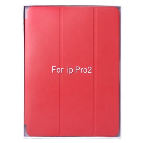 Кожаный чехол-книжка Solid Color на iPad Pro 9.7 - красный