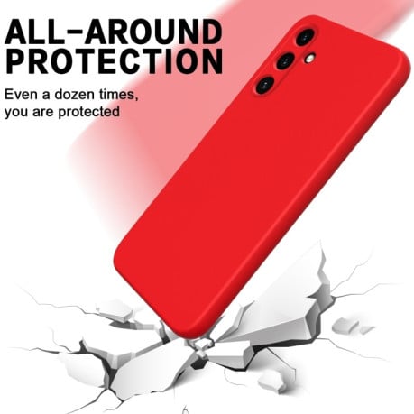 Силиконовый чехол Solid Color Liquid Silicone на Samsung Galaxy A35 5G - красный
