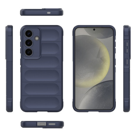 Силиконовый чехол Magic Flannel для Samsung Galaxy S25 5G - синий