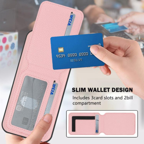 Чохол CX01 Detachable Magsafe Magnetic Card Bag для Realme 13 Pro / 13 Pro+ - рожевий