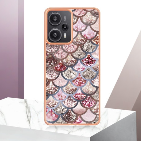 Противоударный чехол Electroplating IMD для Xiaomi Redmi Note 12 Turbo/Poco F5 - Scales