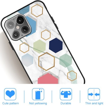 Противоударный чехол Frosted Fashion Marble для iPhone 13 Pro - More Six-sided Rows