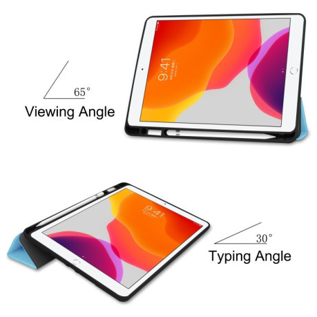 Чохол-книжка Custer Texture Horizontal Flip Smart на iPad 9/8/7 10.2 (2019/2020/2021)- небесно-блакитний