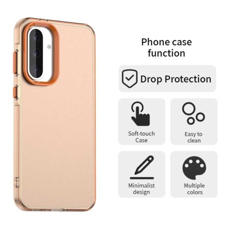 Противоударный чехол Candy Series для Samsung Galaxy A36 5G - оранжевый
