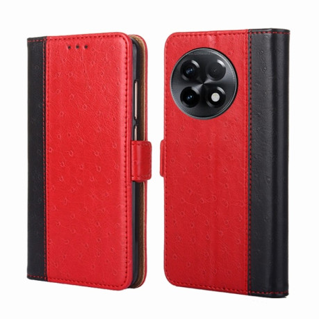 Чехол-книжка Ostrich Texture для OnePlus 11R / Ace 2 - красный