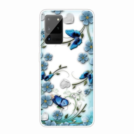 Силиконовый чехол Painted на Samsung Galaxy Note 20 - Chrysanthemum Butterfly
