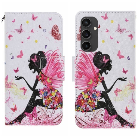 Чохол-книжка Colored Drawing Pattern для Samsung Galaxy S24 FE 5G - Girl