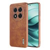 Чехол AZNS металлизированная рамка Electroplated Frame фактура “крокодил” на Xiaomi Redmi Note 14 Pro 5G/Poco X7 - коричневый