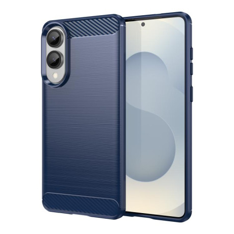 Протиударний чохол Brushed Texture Carbon Fiber для Samsung Galaxy S25 Edge 5G - синій