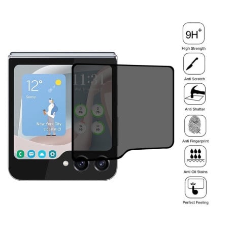 Защитное стекло External Small Screen для Samsung Galaxy  Flip 6 - черное