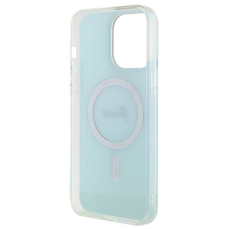 Оригинальный чехол Guess IML Iridescent MagSafe для iPhone 15 Pro - turquoise