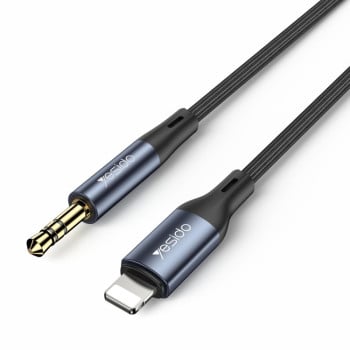 Адаптер Yesido YAU35 8 Pin to 3.5mm AUX Audio - черный
