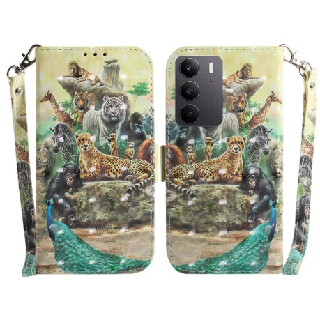 Чехол-книжка 3D Painting для Realme C75 - Zoo