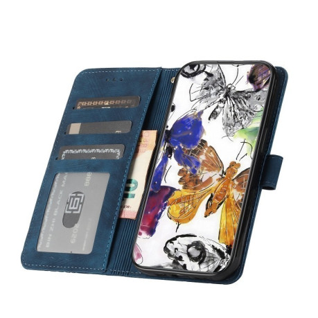 Чохол-книжка Embossed Butterfly для Motorola Moto G75 - синій
