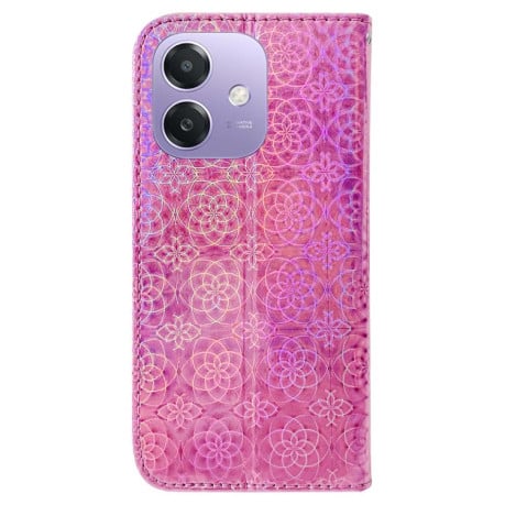 Чохол-книжка з кольоровою обкладинкою та магнітною застібкою Colorful Magnetic Buckle на OPPO A5x 5G/A3 4G/5G/A3x 4G/5G - рожевий