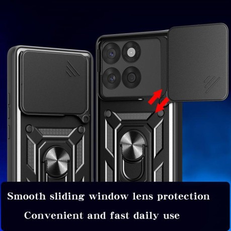 Противоударный чехол Camera Sliding для Motorola Edge 60 Fusion - зеленый