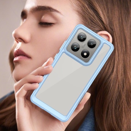 Противоударный чехол Colorful Acrylic Series для Xiaomi 14T - синий