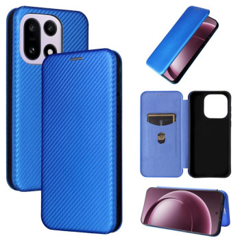Чехол-книжка Carbon Fiber Texture на OnePlus 15 — синий