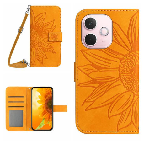 Чехол-книжка Skin Feel Sun Flower для OPPO A5 Pro 5G Global - желтый