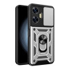 Противоударный чехол Camera Sliding для Realme C55 4G - серебристый