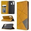 Чехол-книжка Rhombus Texture на Samsung Galaxy A21- желтый