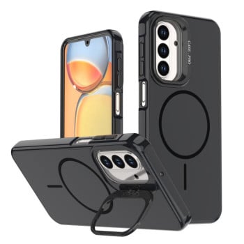 Чехол Bright Color Imitation Camera Bracket с MagSafe и имитацией камеры для Samsung Galaxy A17 5G — чёрный