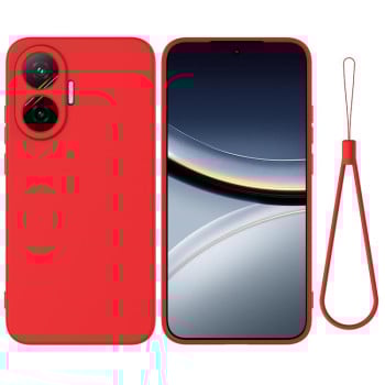 Силіконовий чохол Solid Color Liquid Silicone на Xiaomi Poco F7 / Redmi Turbo 4 Pro 4G - червоний
