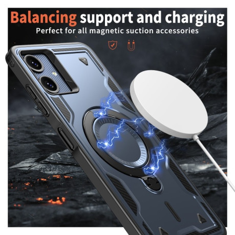 Протиударний чохол MagSafe Holder Armor PC Hybrid  для Samsung Galaxy A06 4G - синій