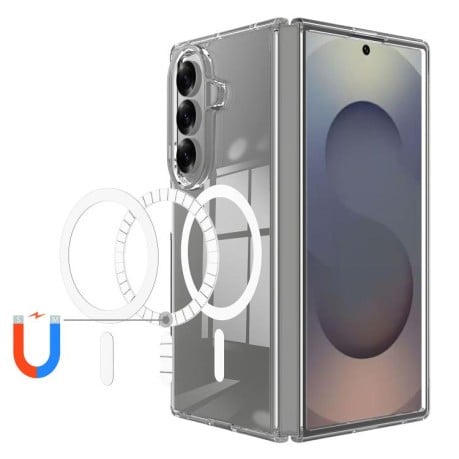 Прозрачный чехол с MagSafe гибрид, устойчивый к царапинам на Samsung Galaxy Fold 7