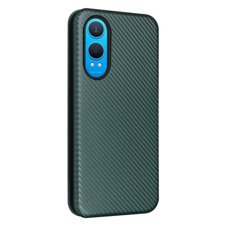 Чохол-книжка Carbon Fiber Texture на OnePlus Nord CE4 Lite - зелений
