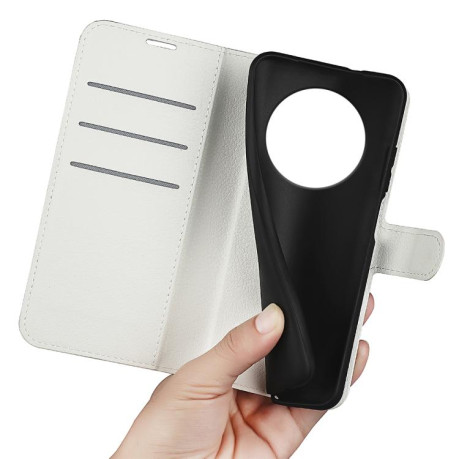 Чохол-книжка Litchi Texture Horizontal Flip Leather для Realme 14 Pro+ - білий