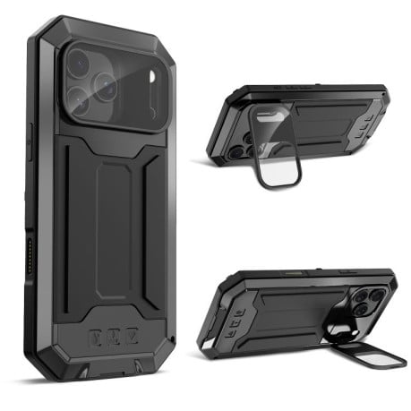 Протиударний чохол R-JUST захист камери + підставка на iPhone 17 Pro Max - чорний