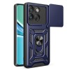 Чехол со шторкой на камеру Sliding Camshield и подставкой для Motorola Edge 70 5G — синий