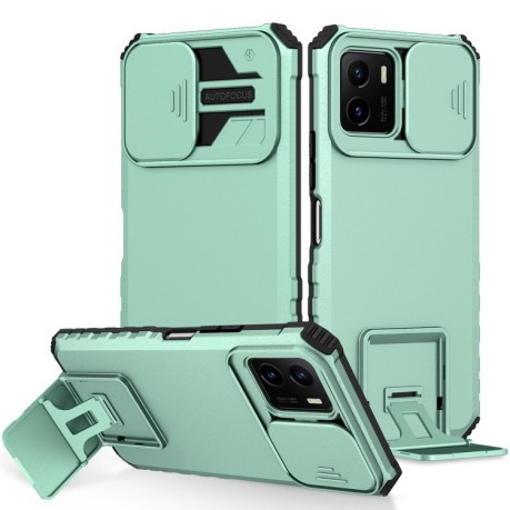 Протиударний чохол Stereoscopic Holder Sliding для Vivo Y15s/Y15a - блакитний