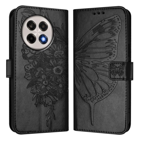 Чохол-книжка Embossed Butterfly для OnePlus 13R/Ace 5/Ace 5 Pro - чорний