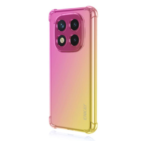 Противоударный чехол ENKAY Clear для Xiaomi Redmi Note 14 Pro 4G - розово-золотой