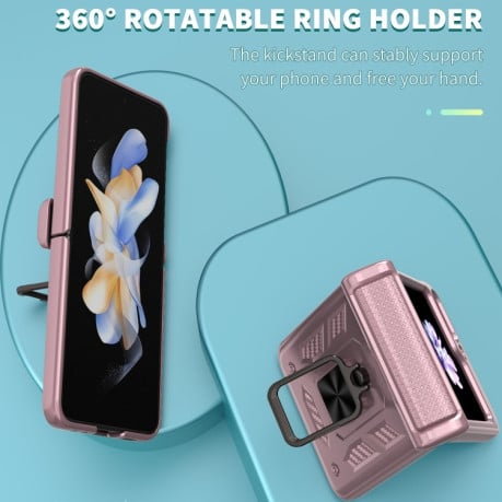 Протиударний чохол Sliding Window Hinge для Samsung Galaxy Flip 6 5G - рожеве золото